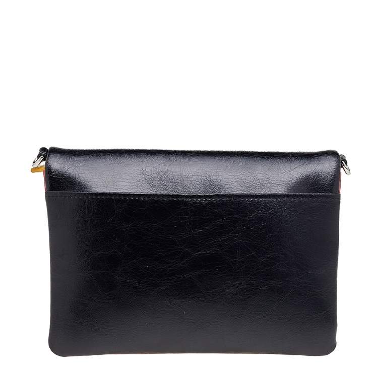 Pre Owned Karl Lagerfeld Multicolor Leather Flap Shoulder Bag