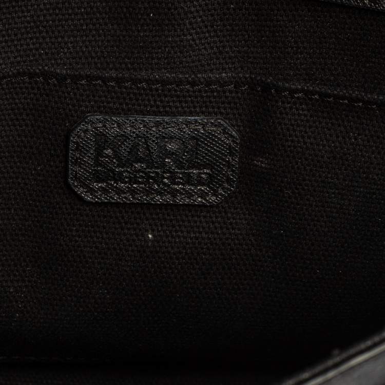 Pre Owned Karl Lagerfeld Black Leather K/Klassik Shoulder Bag