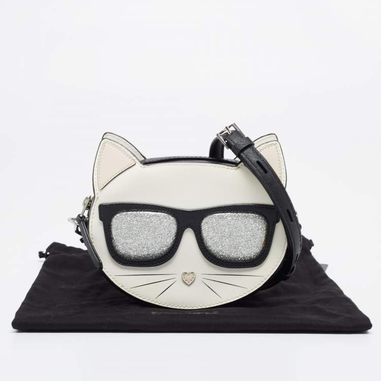 Pre Owned Karl Lagerfeld Multicolor Leather Maybelle Cat Crossbody Bag