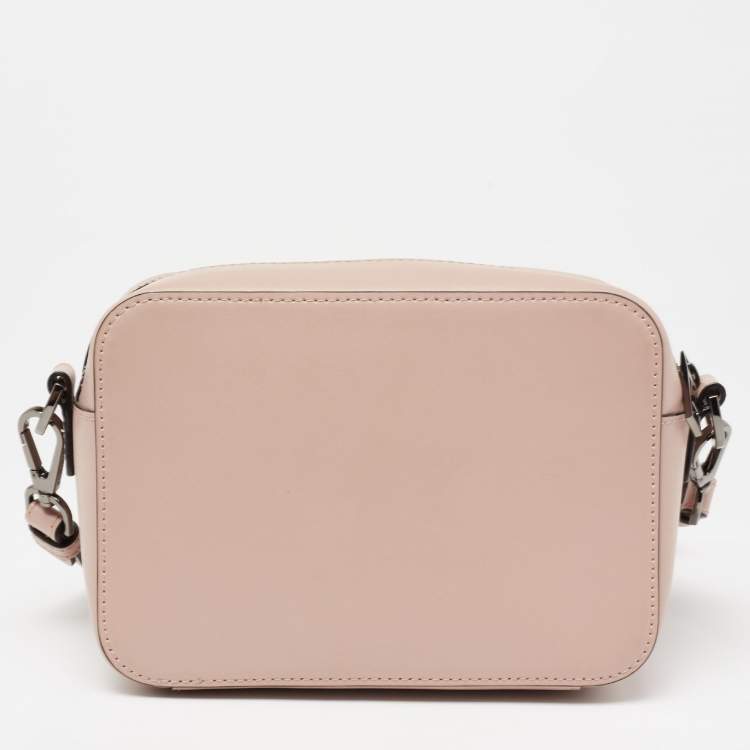 Pre Owned Karl Lagerfeld Beige Leather K/Kat Lock Shoulder Bag