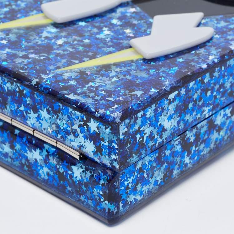 Pre Owned Karl Lagerfeld Spaceship Acrylic Box Clutch