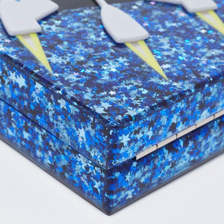 Pre Owned Karl Lagerfeld Spaceship Acrylic Box Clutch