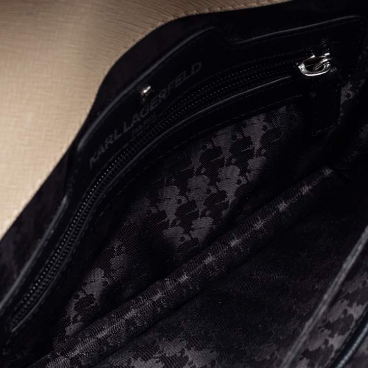 Pre Owned Karl Lagerfeld Multicolor Leather Flap Shoulder Bag