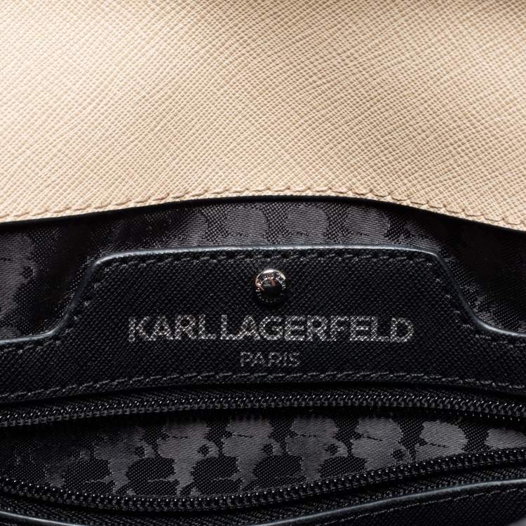 Pre Owned Karl Lagerfeld Multicolor Leather Flap Shoulder Bag