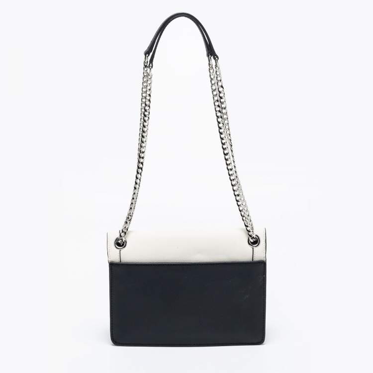 Pre Owned Karl Lagerfeld Multicolor Leather Flap Shoulder Bag