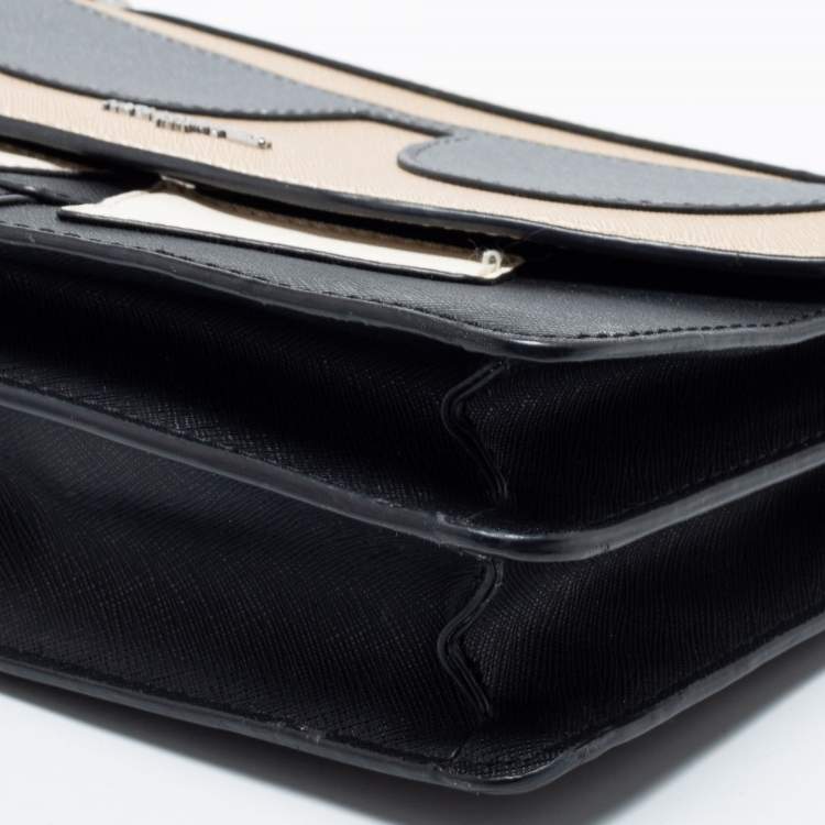 Pre Owned Karl Lagerfeld Multicolor Leather Flap Shoulder Bag