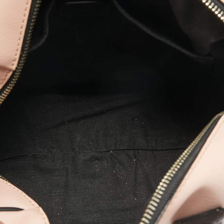 Pre Owned Karl Lagerfeld Pink Coated Canvas Mini K/Jet Choupette Duffel Bag