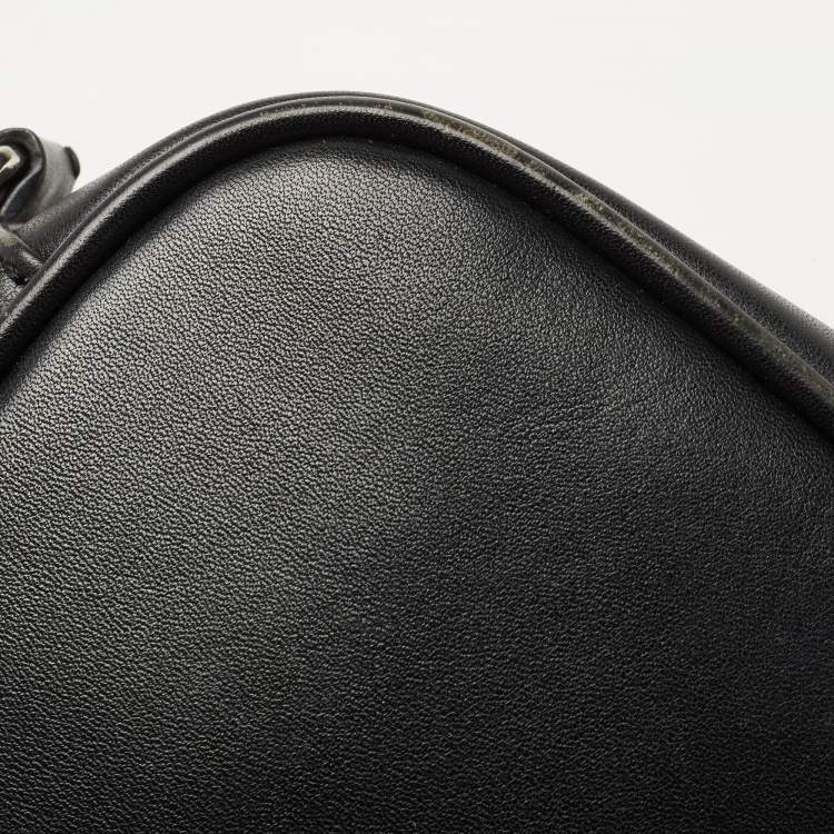 Pre Owned Karl Lagerfeld Black Leather K/Kuilted Camera Bag