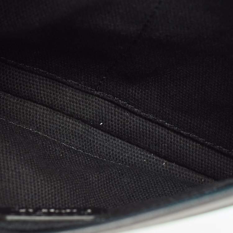 Pre Owned Karl Lagerfeld Black/Iridescent PVC and Leather Kalifornia 2 in 1 Bag