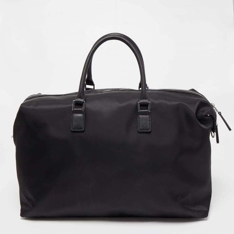 Pre Owned Karl Lagerfeld Black Nylon k/ikonik Duffel Bag