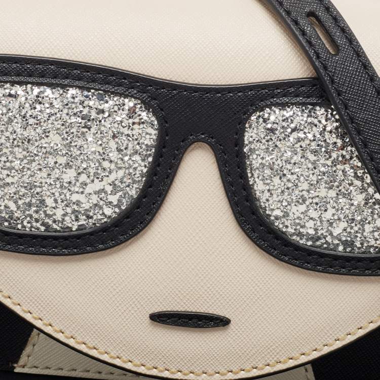 Pre Owned Karl Lagerfeld Multicolor Leather K/Kocktail Karl Crossbody Bag