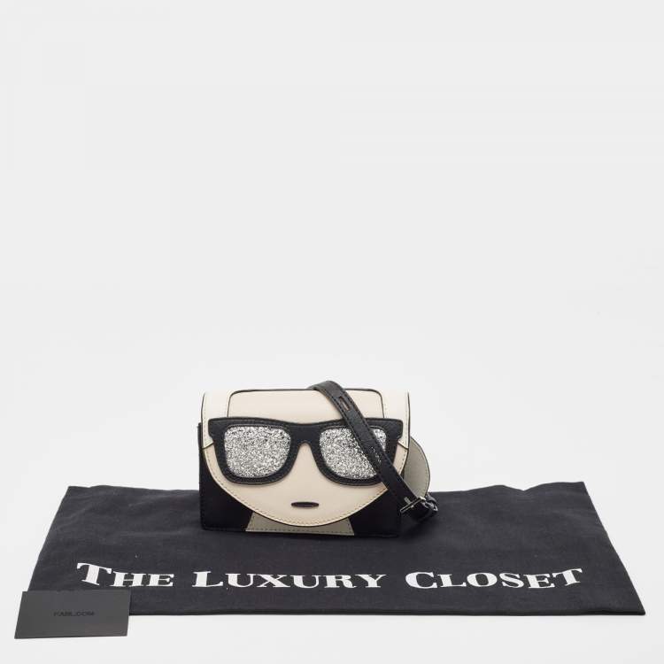 Pre Owned Karl Lagerfeld Multicolor Leather K/Kocktail Karl Crossbody Bag