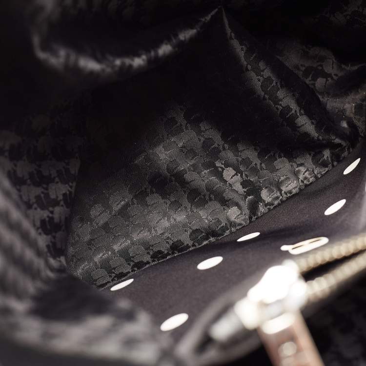 Pre Owned Karl Lagerfeld Black Leather Hobo