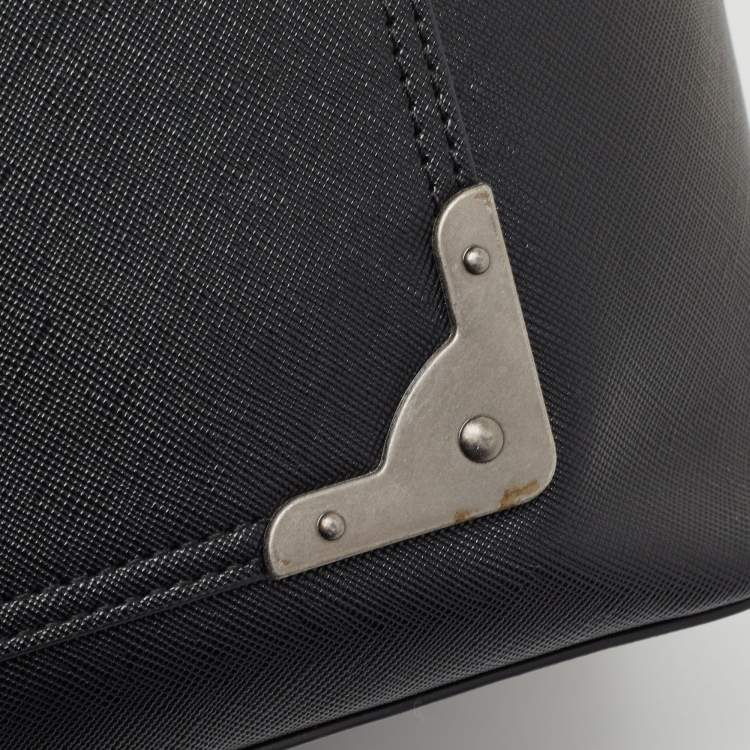 Pre Owned Karl Lagerfeld Black Coated Canvas Maybelle Tote