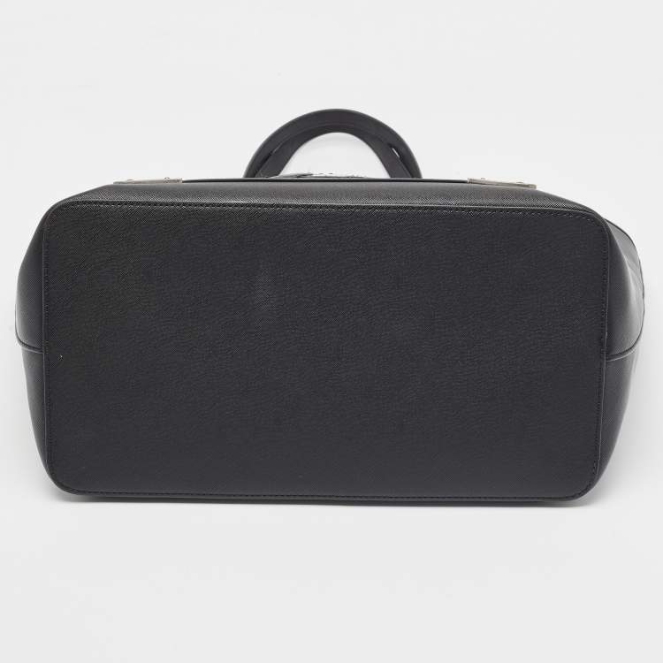 Pre Owned Karl Lagerfeld Black Coated Canvas Maybelle Tote