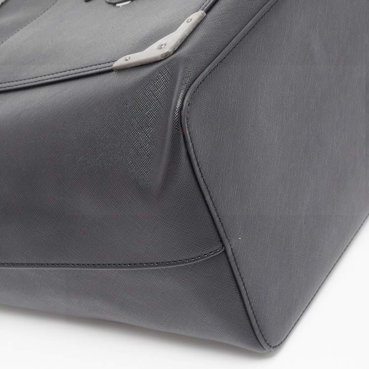 Pre Owned Karl Lagerfeld Black Coated Canvas Maybelle Tote