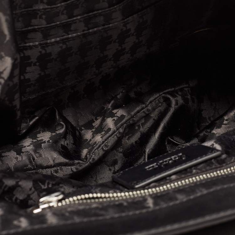 Pre Owned Karl Lagerfeld Black Nylon k/ikonik Chain Clutch