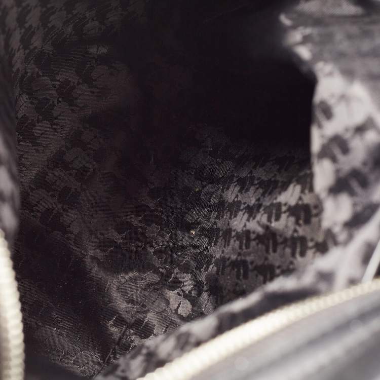 Pre Owned Karl Lagerfeld Black Leather Tote