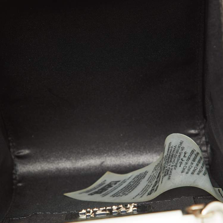 Pre Owned Karl Lagerfeld  Grey Glitter Acrylic K/ikonik Karl Minaudière Crossbody Bag