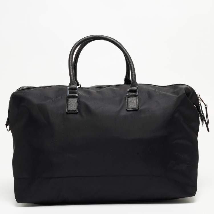 Pre Owned Karl Lagerfeld Black Nylon k/ikonik Duffel Bag