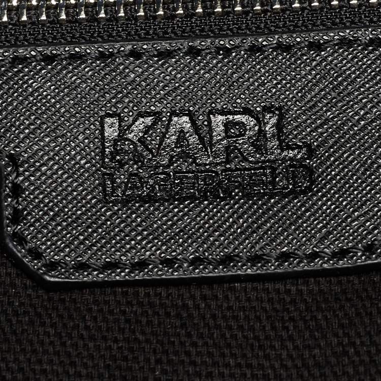 Pre Owned Karl Lagerfeld Black Nylon k/ikonik Duffel Bag
