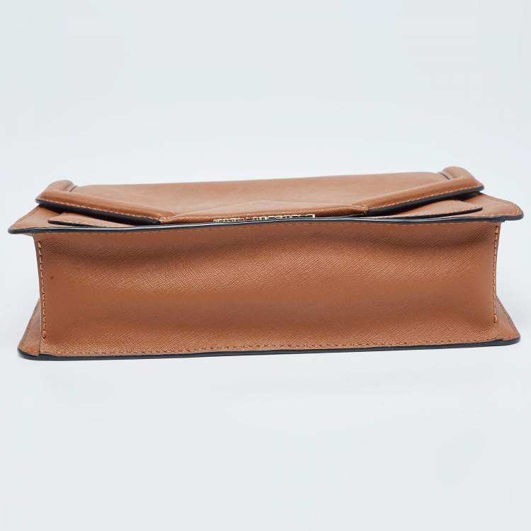 Pre Owned Karl Lagerfeld Brown Leather K/Klassik Shoulder Bag