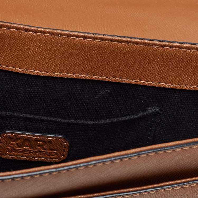 Pre Owned Karl Lagerfeld Brown Leather K/Klassik Shoulder Bag