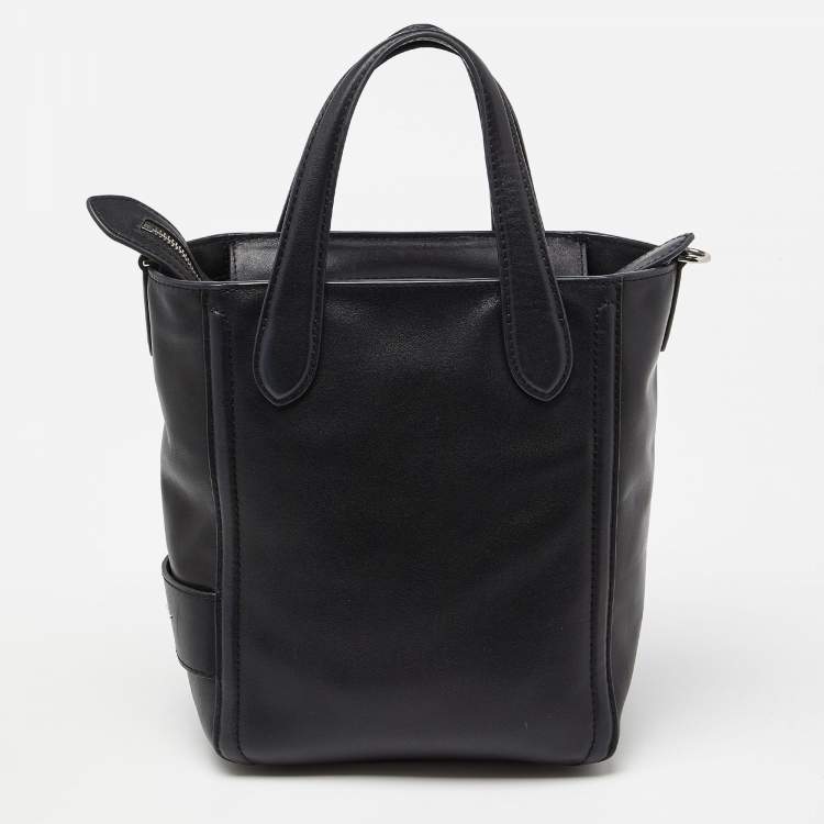 Pre Owned Karl Lagerfeld Black Leather Tote