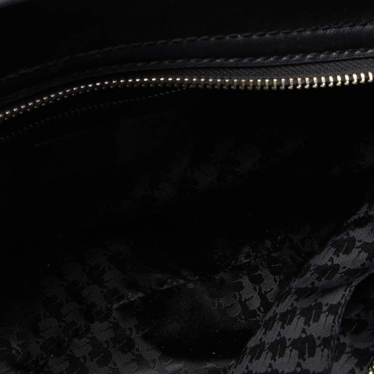Pre Owned Karl Lagerfeld Black Leather Tote