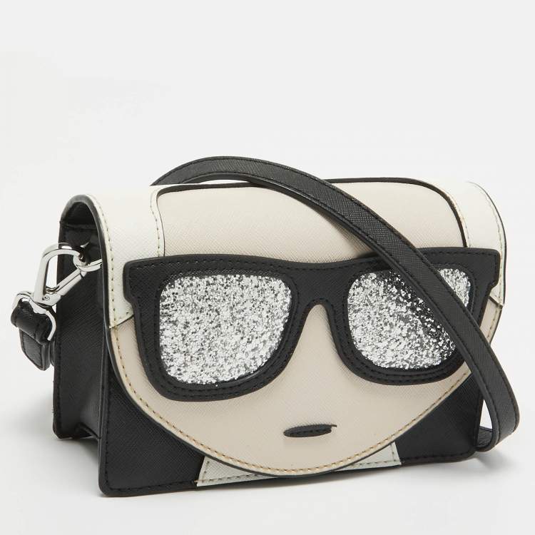 Pre Owned Karl Lagerfeld Multicolor Leather K/Kocktail Karl Crossbody Bag