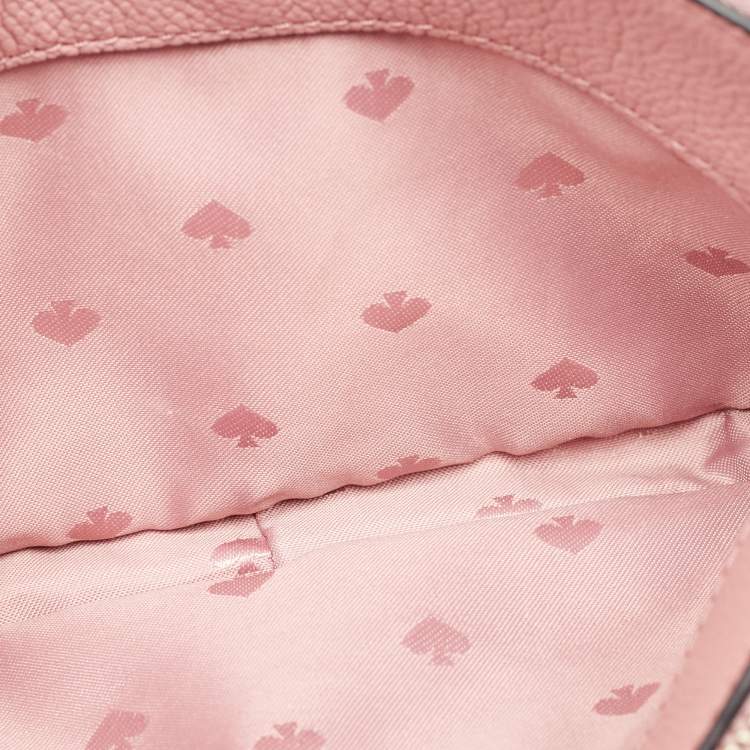 Pre Owned Kate Spade Old Rose Leather Briar Lane Gala Floral Kendall Crossbody Bag