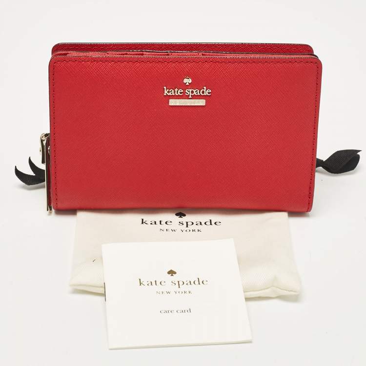 مملوكة مسبقًا Kate Spade Red Leather French Wallet