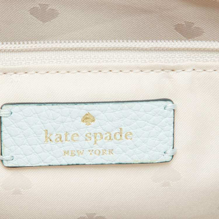 Pre Owned Kate Spade Light Blue Leather Medium Parker Satchel
