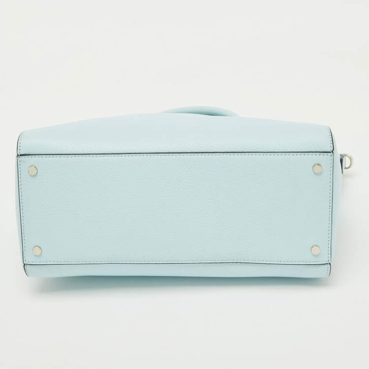 Pre Owned Kate Spade Light Blue Leather Medium Parker Satchel