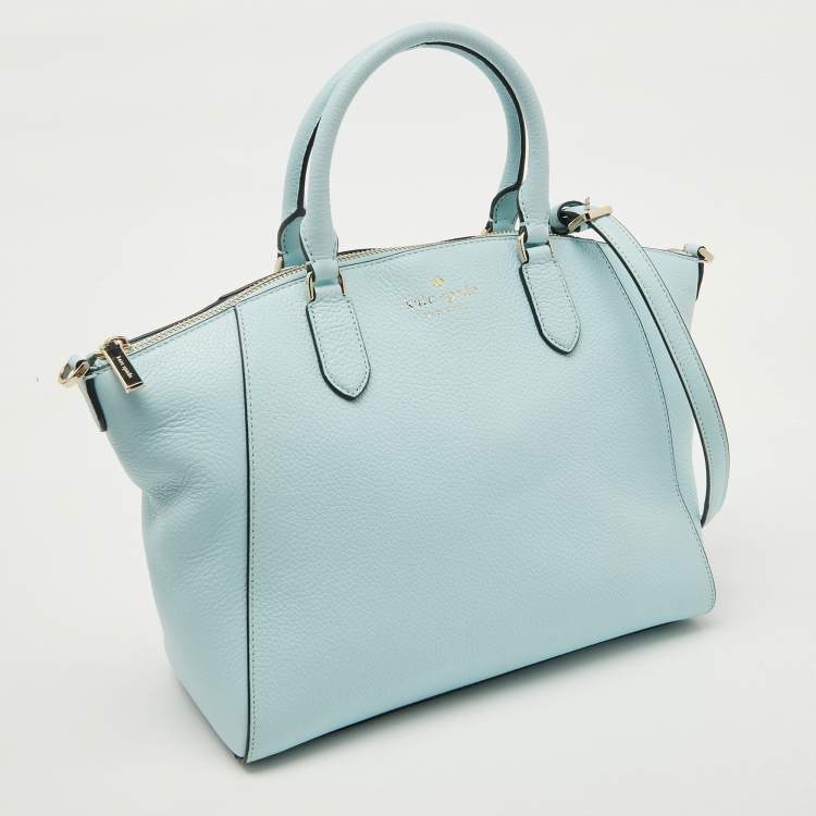 Pre Owned Kate Spade Light Blue Leather Medium Parker Satchel
