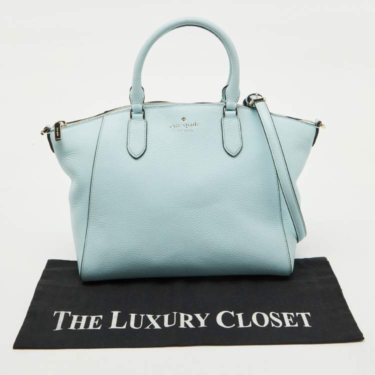 Pre Owned Kate Spade Light Blue Leather Medium Parker Satchel