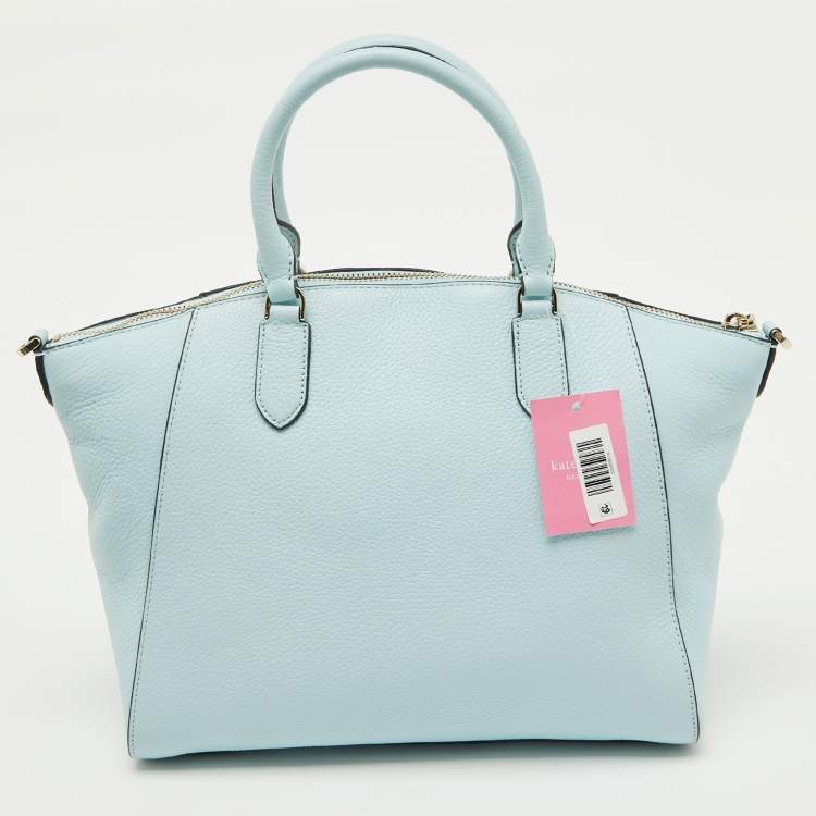 Pre Owned Kate Spade Light Blue Leather Medium Parker Satchel
