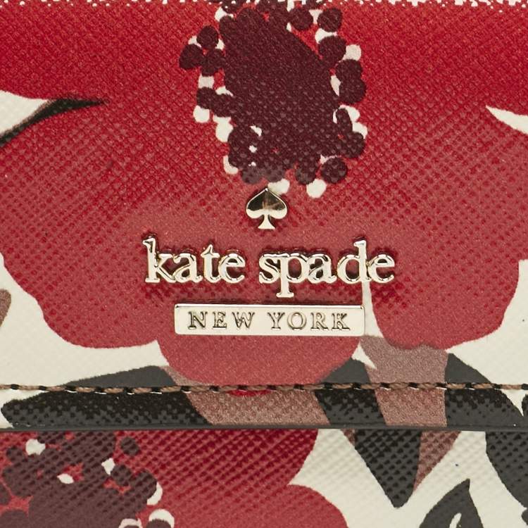 Pre Owned Kate Spade Multicolor Leather Trifold Compact Wallet