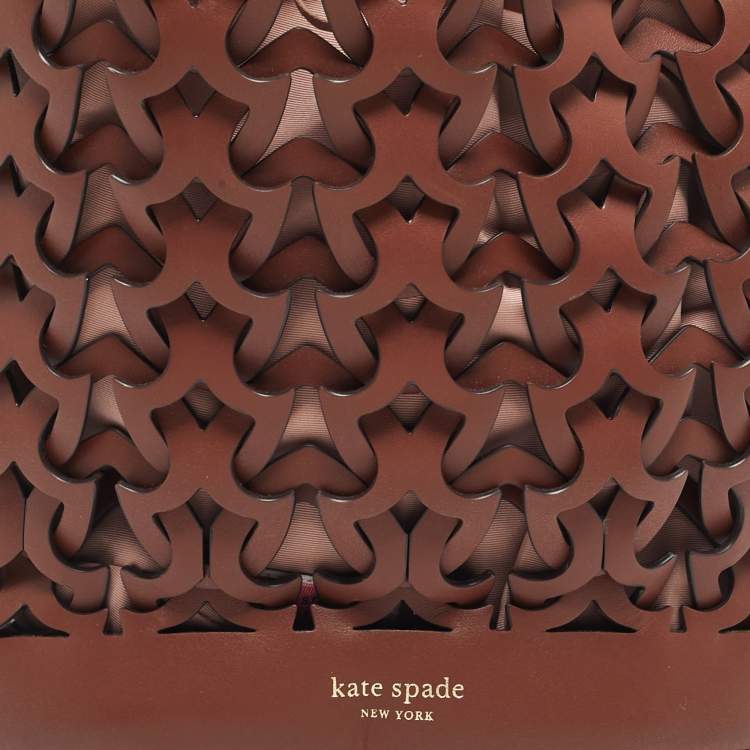 Pre Owned Kate Spade Brown Leather Medium Dorie Bucket Bag
