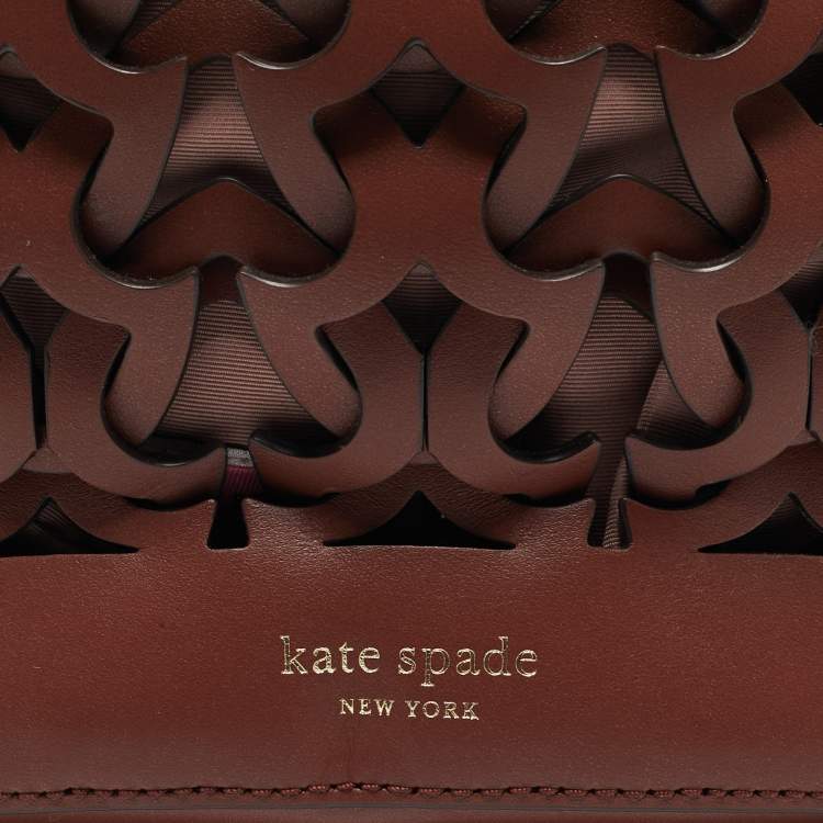 Pre Owned Kate Spade Brown Leather Medium Dorie Bucket Bag
