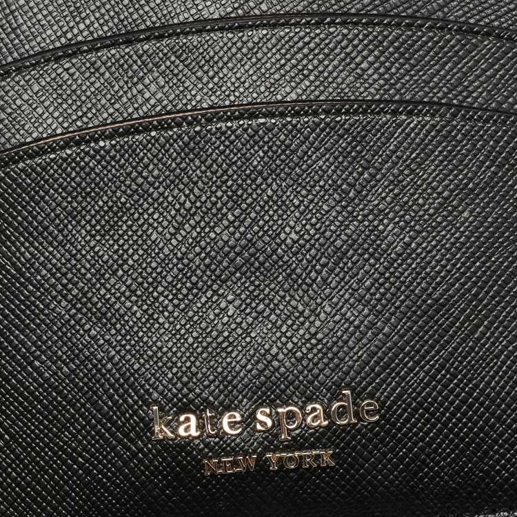 Pre Owned Kate Spade Black Saffiano Leather Card Holder