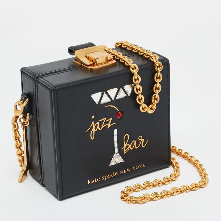 Pre Owned Kate Spade Black Leather Micro Matchbox Crossbody Bag