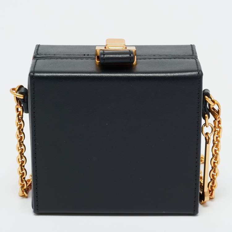 Pre Owned Kate Spade Black Leather Micro Matchbox Crossbody Bag