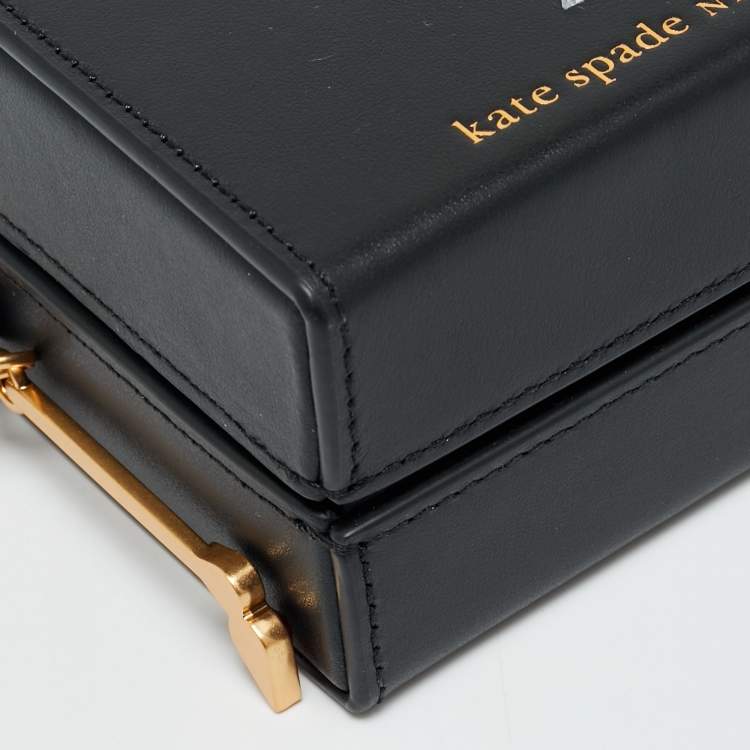 Pre Owned Kate Spade Black Leather Micro Matchbox Crossbody Bag