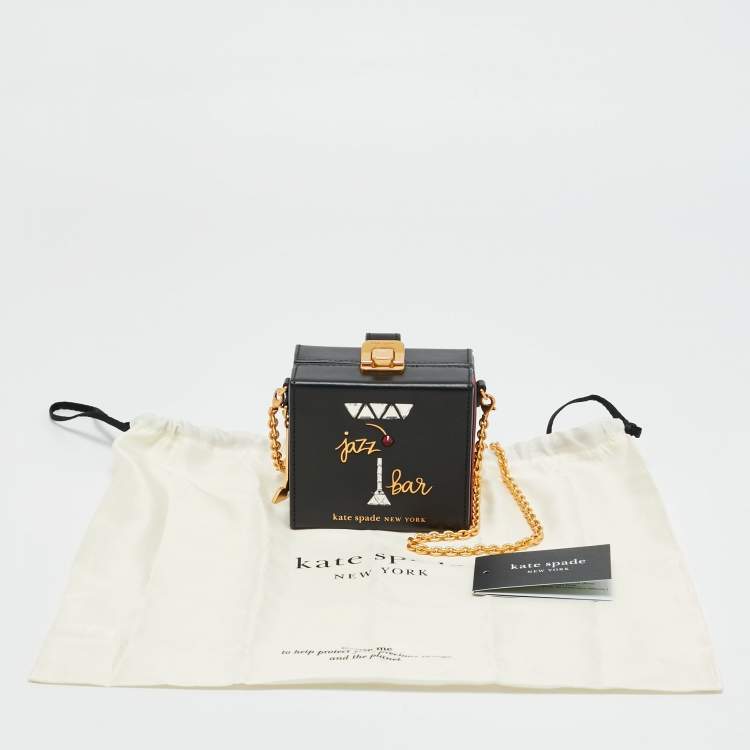 Pre Owned Kate Spade Black Leather Micro Matchbox Crossbody Bag