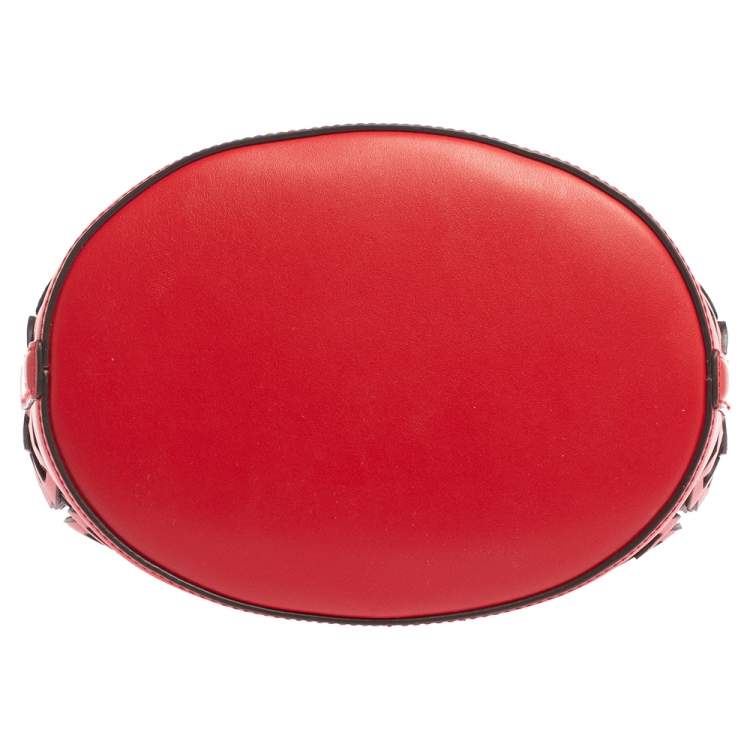 Pre Owned Kate Spade Red Leather Dorie Medium Bucket Bag