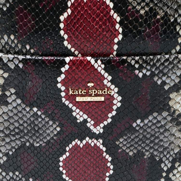 Pre Owned Kate Spade Multicolor Python Embossed Leather Reese Park Backpack