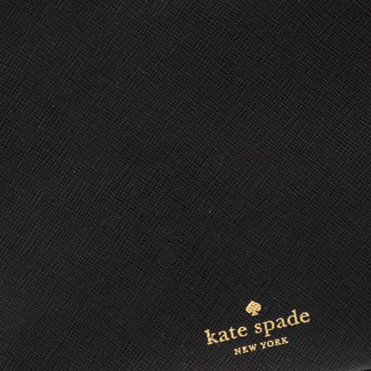 Pre Owned Kate Spade Black Leather Crystal Embellished Carsen Laurel Crossbody Bag