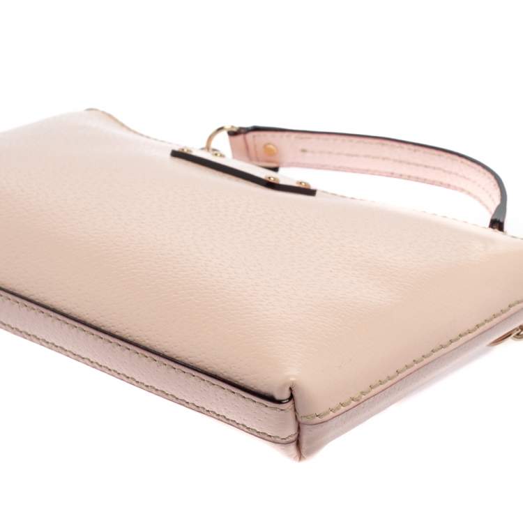 Pre Owned Kate Spade Light Pink Leather Wellesley Shoulder Bag