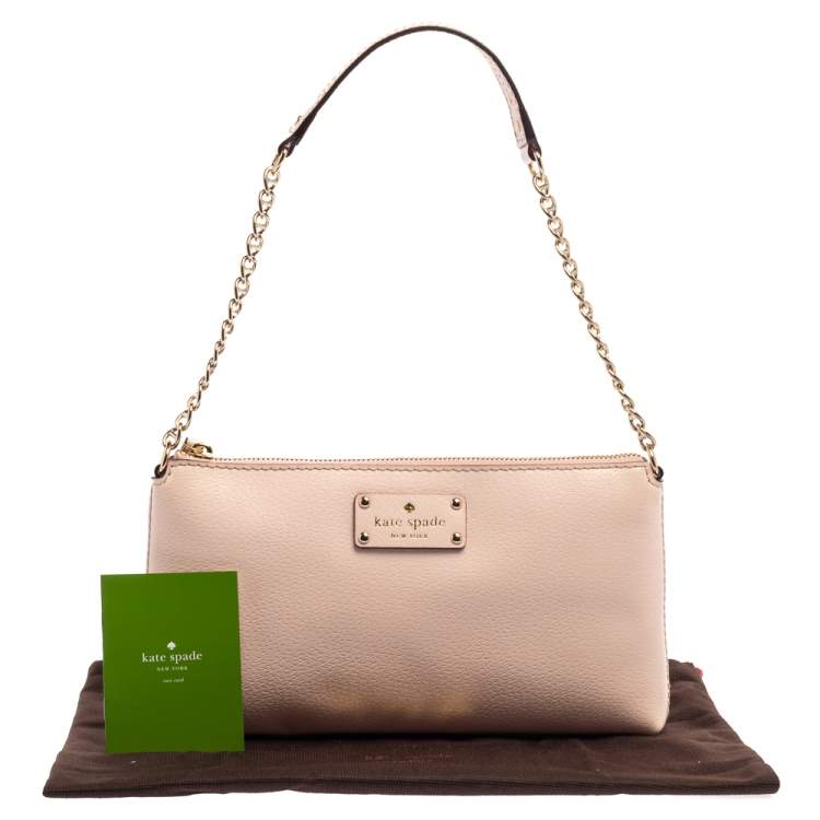 Pre Owned Kate Spade Light Pink Leather Wellesley Shoulder Bag